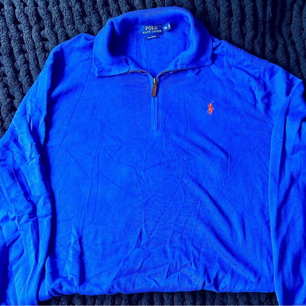 Polo by Ralph Lauren Blue 1/4 Zip Sweater